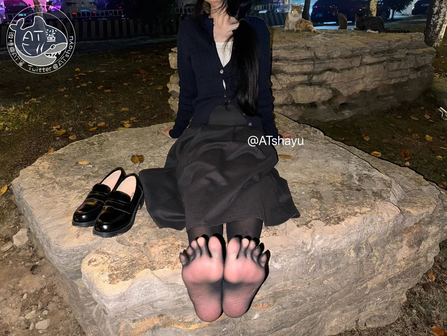 AT鲨 - 户外五指黑丝 [38P-74MB] tg@simisebaisi 【丝足阁】029.webp